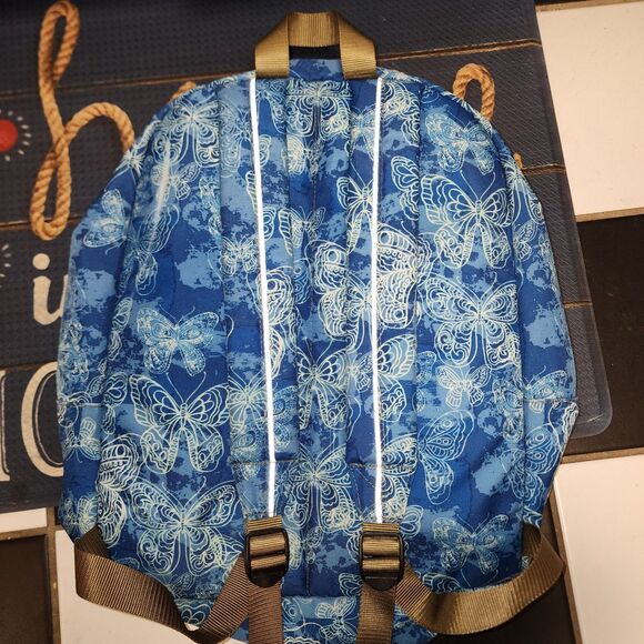 LL Bean Deluxe Backpack Book Bag Backpack Butterflies Reflective Camp School - Picture 12 of 16